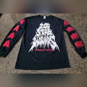 200 Stab Wounds Band long sleeve shirt Rare Black "Seeds of Torture" artwork Sma
